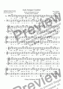 page one of Hymn for Lent "Audi benigne Conditor"