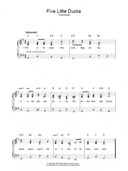 page one of Five Little Ducks (Piano, Vocal & Guitar Chords)