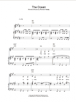 page one of The Ocean (Piano, Vocal & Guitar Chords)