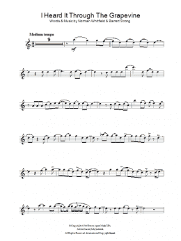 page one of I Heard It Through The Grapevine (Lead Sheet / Fake Book)