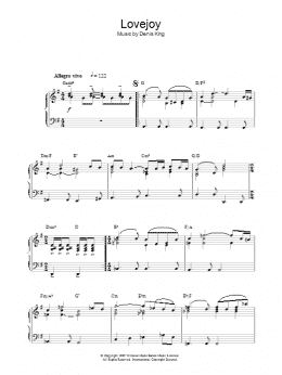 page one of Lovejoy (Theme From) (Piano Solo)