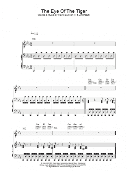 page one of Eye Of The Tiger (Piano, Vocal & Guitar Chords (Right-Hand Melody))