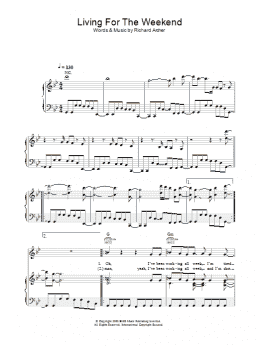 page one of Living For The Weekend (Piano, Vocal & Guitar Chords)