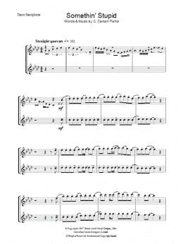 page one of Somethin' Stupid (Lead Sheet / Fake Book)