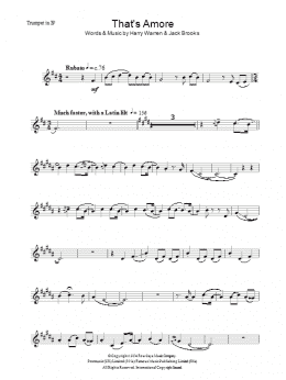 page one of That's Amore (Lead Sheet / Fake Book)