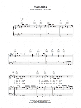 page one of Memories (Piano, Vocal & Guitar Chords)