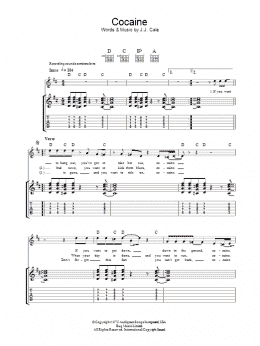 page one of Cocaine (Guitar Tab)