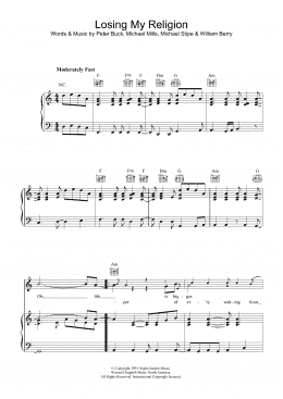 page one of Losing My Religion (Piano, Vocal & Guitar Chords (Right-Hand Melody))