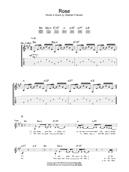 page one of Rose (Guitar Tab)