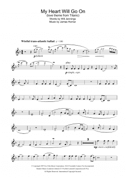 page one of My Heart Will Go On (Love Theme from Titanic) (Flute Solo)