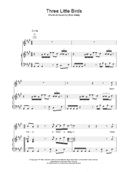 page one of Three Little Birds (Piano, Vocal & Guitar Chords (Right-Hand Melody))