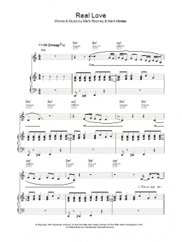 page one of Real Love (Piano, Vocal & Guitar Chords)