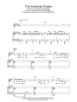 page one of The American Dream (Piano, Vocal & Guitar Chords)