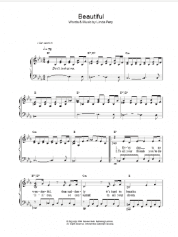 page one of Beautiful (Piano, Vocal & Guitar Chords)