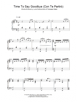 page one of Time To Say Goodbye (Con Te Partiro) (Piano Solo)