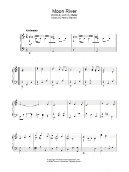 page one of Moon River (Piano Solo)