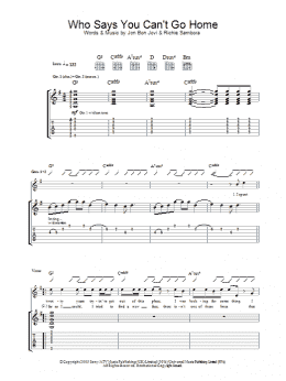 page one of Who Says You Can't Go Home (Guitar Tab)