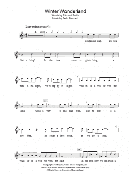 page one of Winter Wonderland (Lead Sheet / Fake Book)