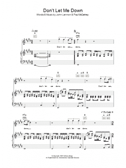 page one of Don't Let Me Down (Piano, Vocal & Guitar Chords)