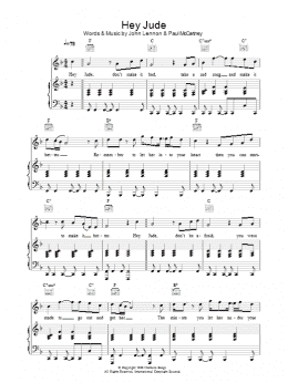 page one of Hey Jude (Piano, Vocal & Guitar Chords)