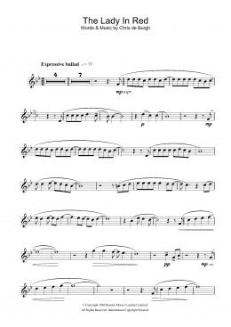 page one of The Lady In Red (Flute Solo)