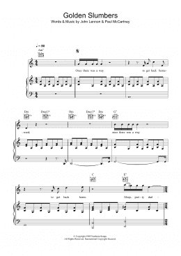 page one of Golden Slumbers (Piano, Vocal & Guitar Chords)