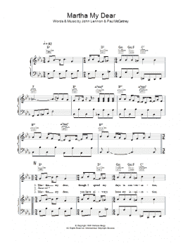 page one of Martha My Dear (Piano, Vocal & Guitar Chords)