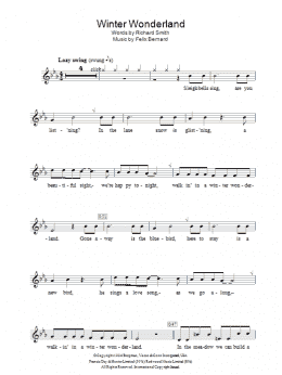 page one of Winter Wonderland (Lead Sheet / Fake Book)