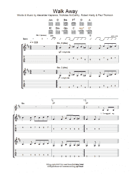 page one of Walk Away (Guitar Tab)