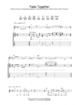 page one of Fade Together (Guitar Tab)