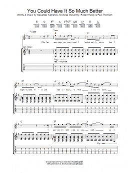 page one of You Could Have It So Much Better (Guitar Tab)