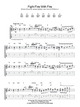 page one of Fight Fire With Fire (Guitar Tab)