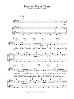 page one of Silent All These Years (Piano, Vocal & Guitar Chords)