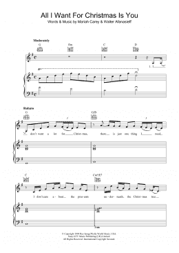 page one of All I Want For Christmas Is You (Piano, Vocal & Guitar Chords (Right-Hand Melody))