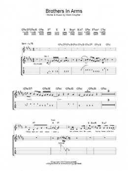 page one of Brothers In Arms (Guitar Tab)