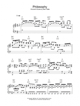 page one of Philosophy (Piano, Vocal & Guitar Chords)
