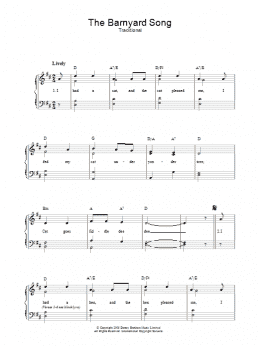 page one of The Barnyard Song (Piano, Vocal & Guitar Chords)