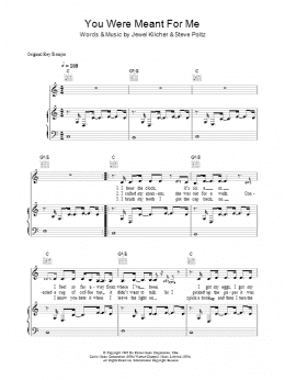 page one of You Were Meant For Me (Piano, Vocal & Guitar Chords)