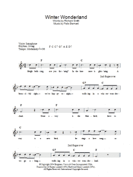 page one of Winter Wonderland (Lead Sheet / Fake Book)