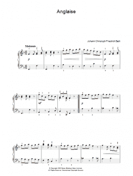 page one of Anglaise (Piano Solo)