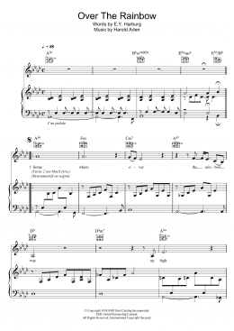 page one of Over The Rainbow (Piano, Vocal & Guitar Chords)