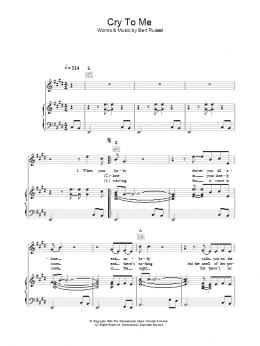 page one of Cry To Me (Piano, Vocal & Guitar Chords (Right-Hand Melody))