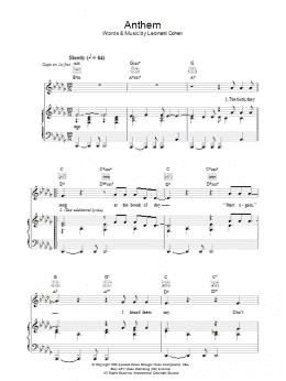 page one of Anthem (Piano, Vocal & Guitar Chords)