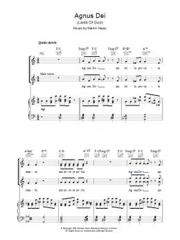 page one of Agnus Dei (Lamb Of God) (Piano, Vocal & Guitar Chords)