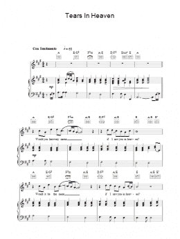 page one of Tears In Heaven (Piano, Vocal & Guitar Chords)