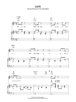 page one of Junk (Piano, Vocal & Guitar Chords)