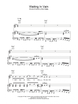 page one of Waiting In Vain (Piano, Vocal & Guitar Chords)