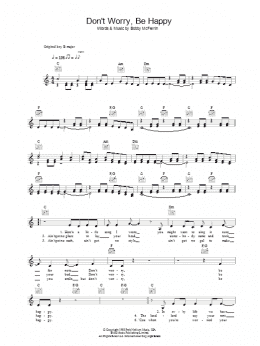 page one of Don't Worry, Be Happy (Lead Sheet / Fake Book)