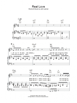 page one of Real Love (Piano, Vocal & Guitar Chords)