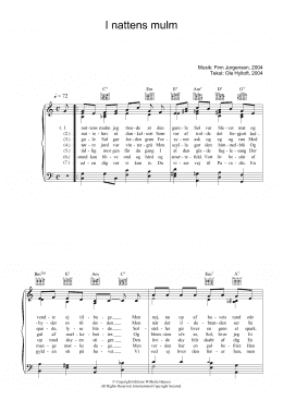 page one of I Nattens Mulm (Piano, Vocal & Guitar Chords)